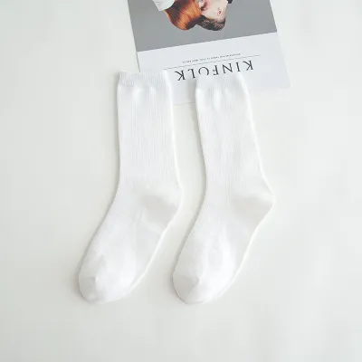 Women's Simple Solid Color Tube Socks