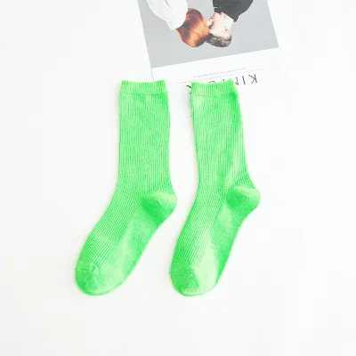 Women's Simple Solid Color Tube Socks