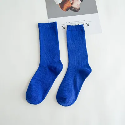 Women's Simple Solid Color Tube Socks