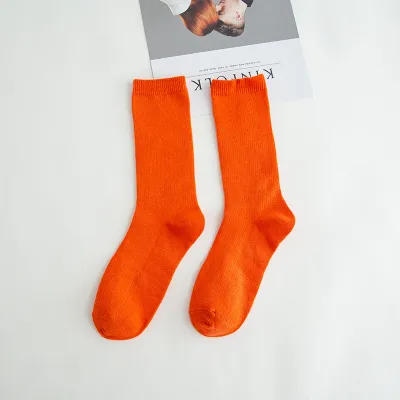 Women's Simple Solid Color Tube Socks