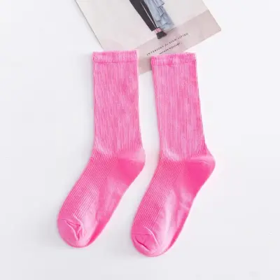 Women's Simple Solid Color Tube Socks