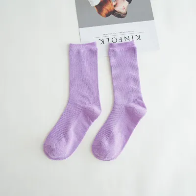 Women's Simple Solid Color Tube Socks
