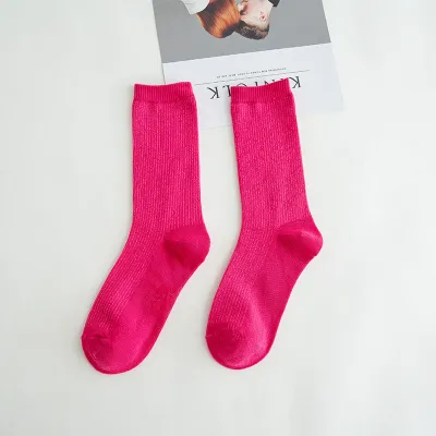 Women's Simple Solid Color Tube Socks