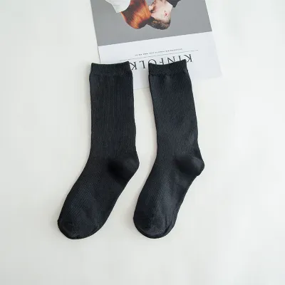 Women's Simple Solid Color Tube Socks