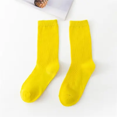 Women's Simple Solid Color Tube Socks