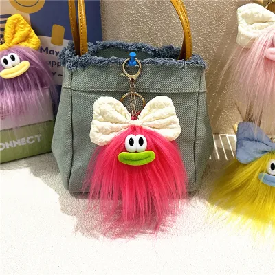 Cute Bow Doll Keychain Cartoon Plush Pendant