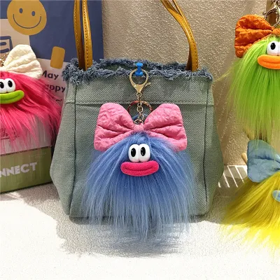 Cute Bow Doll Keychain Cartoon Plush Pendant