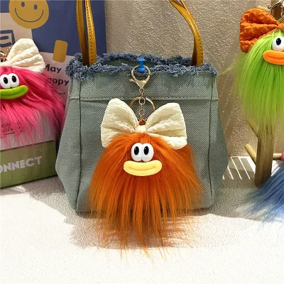 Cute Bow Doll Keychain Cartoon Plush Pendant