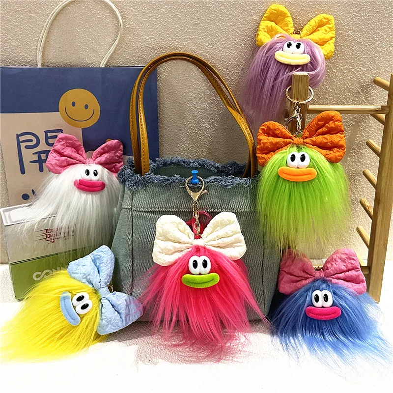 Cute Bow Doll Keychain Cartoon Plush Pendant