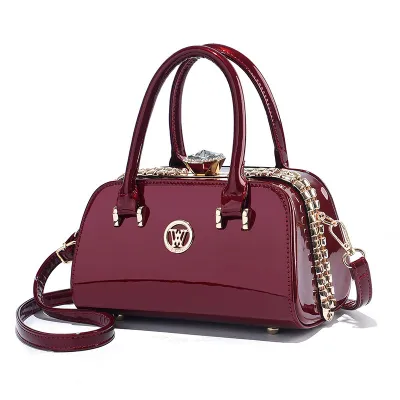 Women Fashion Casual Solid Color Small Square PU Handbag