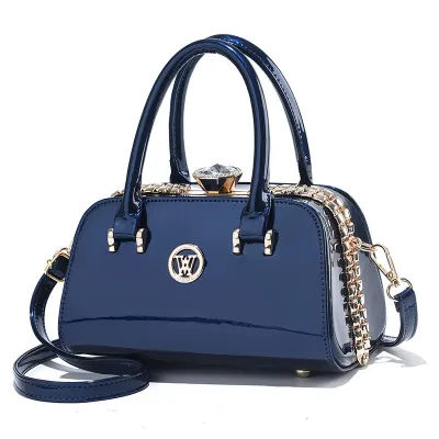 Women Fashion Casual Solid Color Small Square PU Handbag