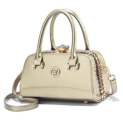 Women Fashion Casual Solid Color Small Square PU Handbag