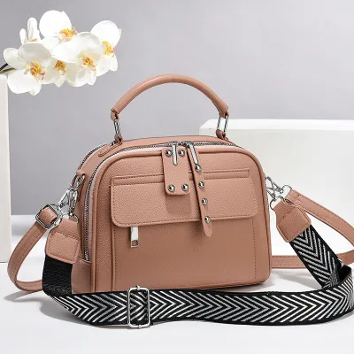 Women Fashion Casual Solid Color Small Square Handbag