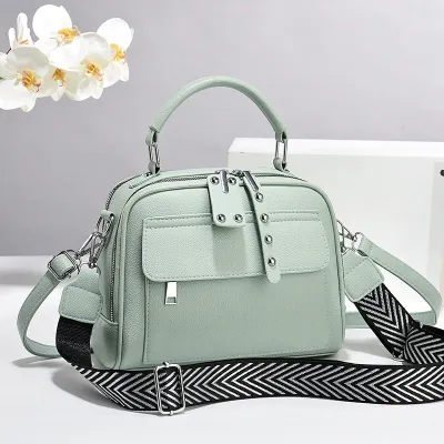 Women Fashion Casual Solid Color Small Square Handbag