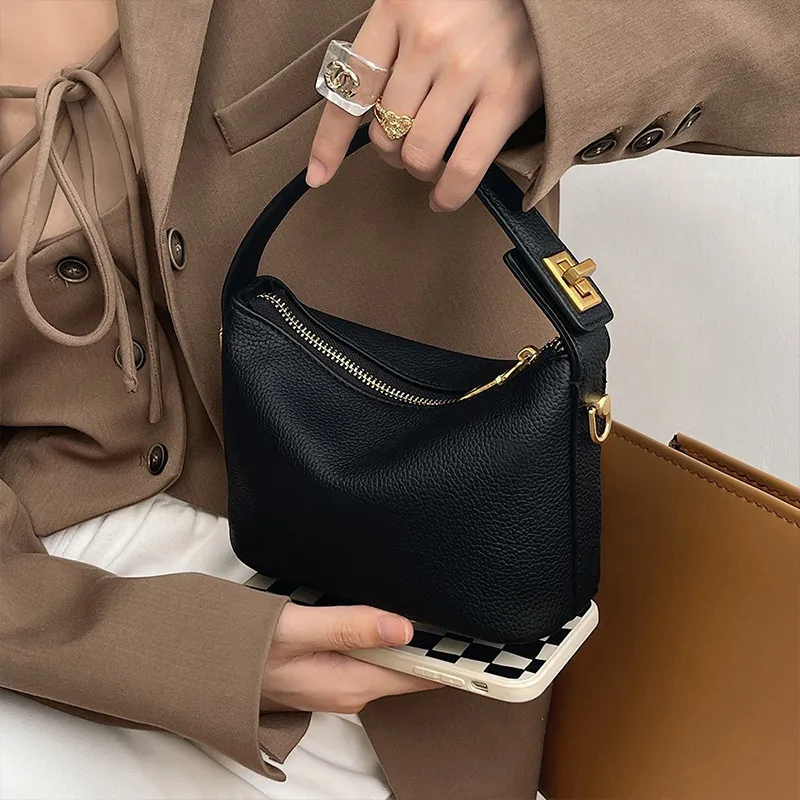Fashion Solid Color Urban Simplicity PU Handbag Small Zipper Crossbody Bag