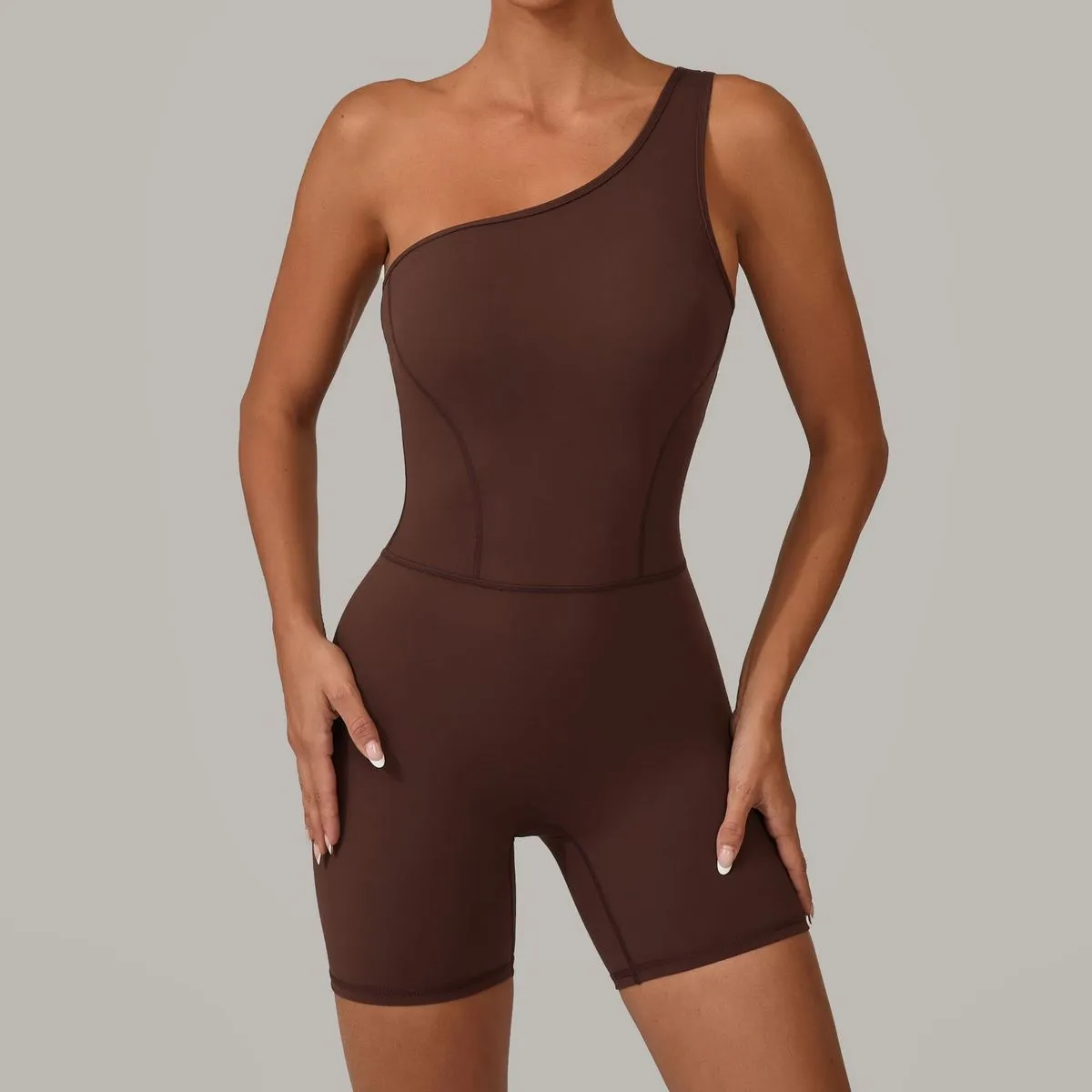 Women Yoga Sleeveless Solid Color Sports Romper