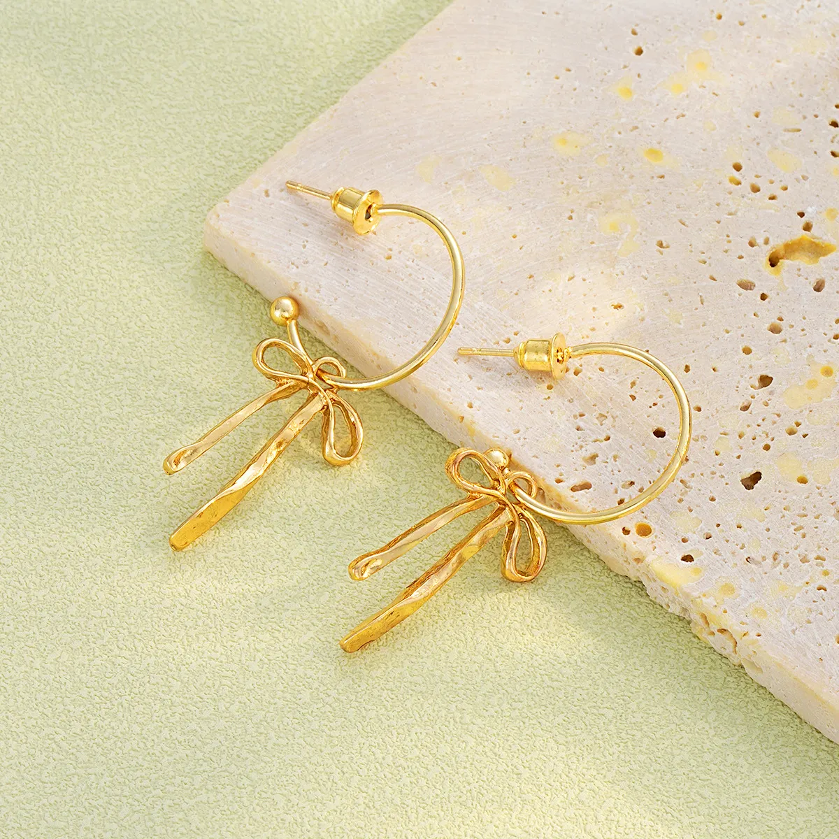 Women Fashion Simple Creative Bowknot Earrings