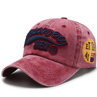 Vintage Embroidered All Cotton Denim Dome Cap