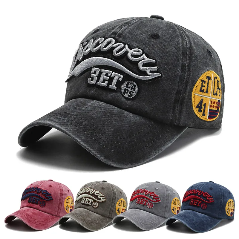 Vintage Embroidered All Cotton Denim Dome Cap