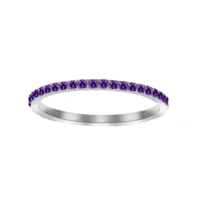 Women Titanium Steel Zircon Geometric Birthday Ring