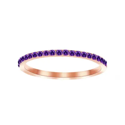Women Titanium Steel Zircon Geometric Birthday Ring