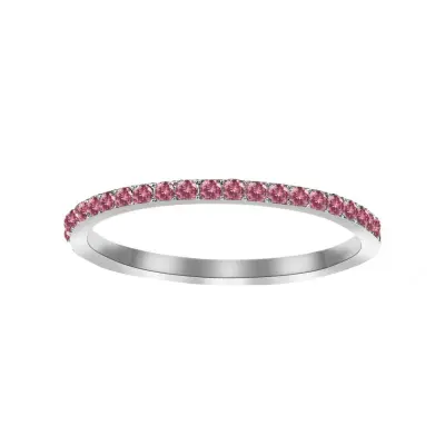 Women Titanium Steel Zircon Geometric Birthday Ring