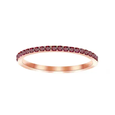 Women Titanium Steel Zircon Geometric Birthday Ring