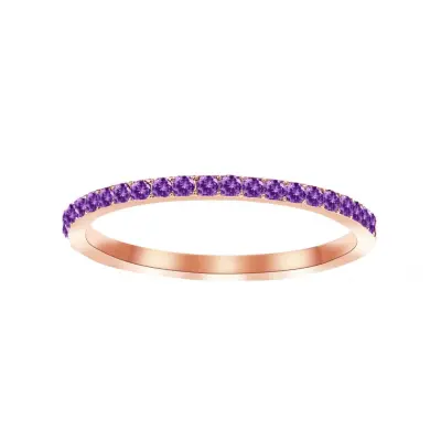 Women Titanium Steel Zircon Geometric Birthday Ring