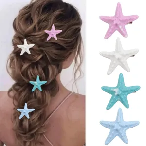 Starfish Seaside Summer Vacation Hair Accessories Side Clip Fresh Sweet Plastic Resin