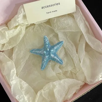 Starfish Seaside Summer Vacation Hair Accessories Side Clip Fresh Sweet Plastic Resin