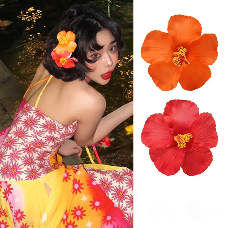 Fashion Cloth Flower Beach Hair Clip Duckbill Accessories