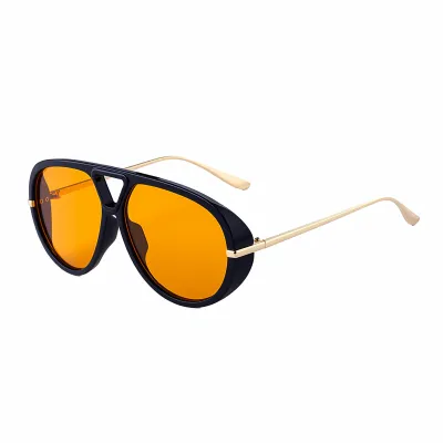 Women Retro Punk Large Frame Anti-UV Sunglasses