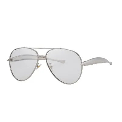 Women Fashion Solid Color Metal Frame Sunglasses
