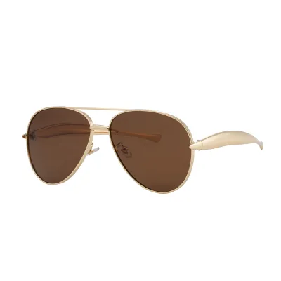 Women Fashion Solid Color Metal Frame Sunglasses
