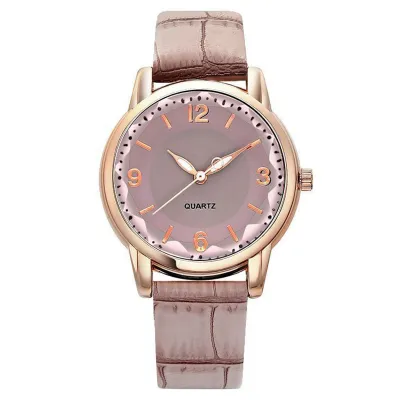 Women Fashion Solid Color Simple Quartz Round Watch