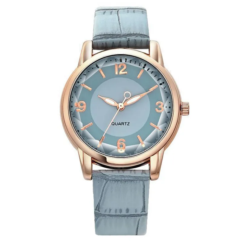 Women Fashion Solid Color Simple Quartz Round Watch