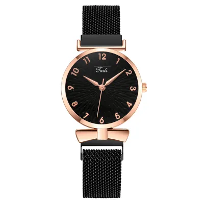 Women Fashion Casual Solid Color Digital Sunflower Quartz Watch