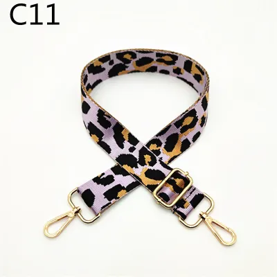 Fashion Leopard Jacquard Wide Shoulder Strap Bag Accessories