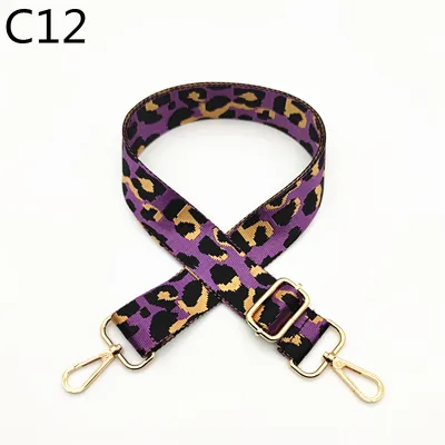 Fashion Leopard Jacquard Wide Shoulder Strap Bag Accessories