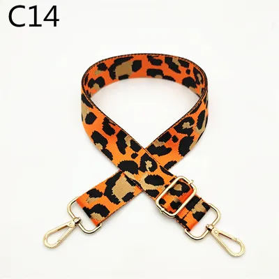 Fashion Leopard Jacquard Wide Shoulder Strap Bag Accessories
