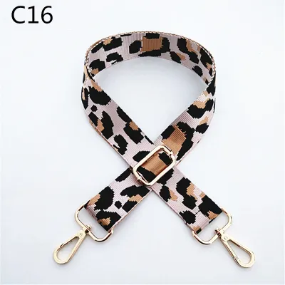 Fashion Leopard Jacquard Wide Shoulder Strap Bag Accessories