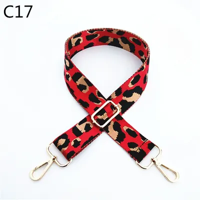 Fashion Leopard Jacquard Wide Shoulder Strap Bag Accessories