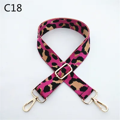 Fashion Leopard Jacquard Wide Shoulder Strap Bag Accessories