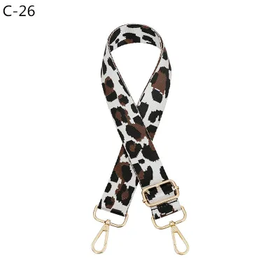 Fashion Leopard Jacquard Wide Shoulder Strap Bag Accessories