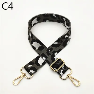Fashion Leopard Jacquard Wide Shoulder Strap Bag Accessories