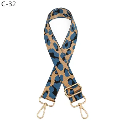 Fashion Leopard Jacquard Wide Shoulder Strap Bag Accessories