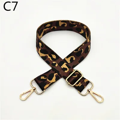 Fashion Leopard Jacquard Wide Shoulder Strap Bag Accessories