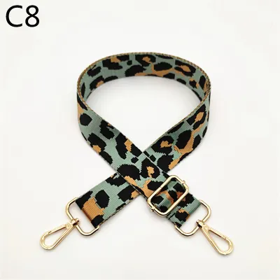 Fashion Leopard Jacquard Wide Shoulder Strap Bag Accessories