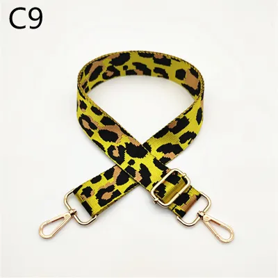 Fashion Leopard Jacquard Wide Shoulder Strap Bag Accessories