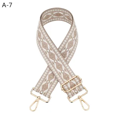 Bohemian Multicolor Webbing Wide Shoulder Bag Accessories
